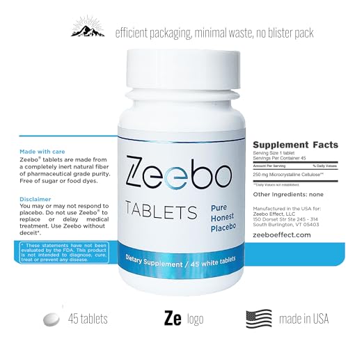 Zeebo Placebo Pills - Choose Tablet or Capsule Form (Tablets) - [size:Tablets]