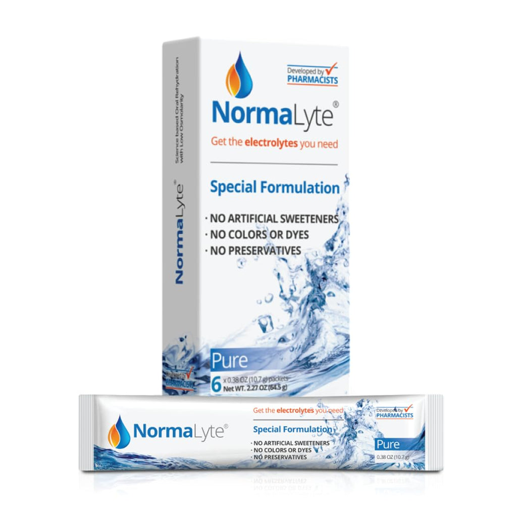 NormaLyte Pure - FSA Eligible Electrolyte Powder Packets | Clinically Studied Electrolyte Drink Mix | 6 Count Effective Hydration Sticks - [size:0.38 Ounce (Pack of 6)]