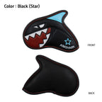 AIMSHARK Coloring Golf Iron Cover/1pcs/Golf Head Covers/Golf Club Covers/Wedge Cover (Black with Star Mark) - [color:Black with Star Mark ,White with Star Mark,Gray with Star Mark]