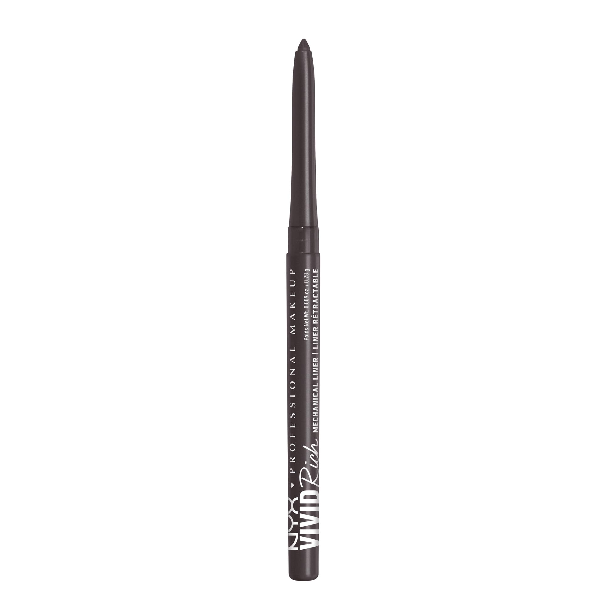 NYX PROFESSIONAL MAKEUP Mechanical Eye Pencil, Vivid Rich Mechanical, Creamy Retractable Eyeliner - Truffle Diamond, Pewter Eyeliner - [size:0.01 Ounce (Pack of 1),color:12 Truffle Diamond]