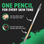 3PCS Tomb45 Precision Barber Pencil, Hairline Beard Trace Guide, Razor Trace with Sharpener - [size:1 Count (Pack of 3),color:White]