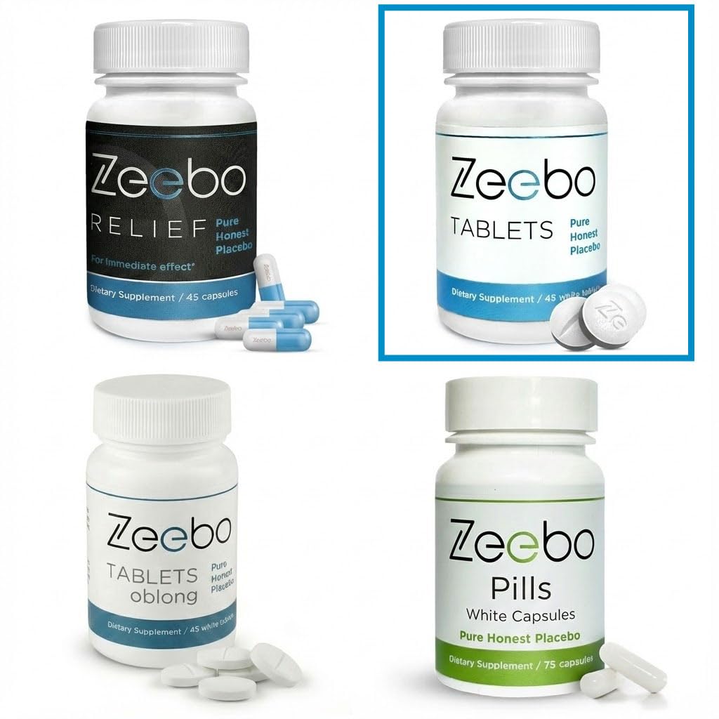Zeebo Placebo Pills - Choose Tablet or Capsule Form (Tablets) - [size:Tablets]