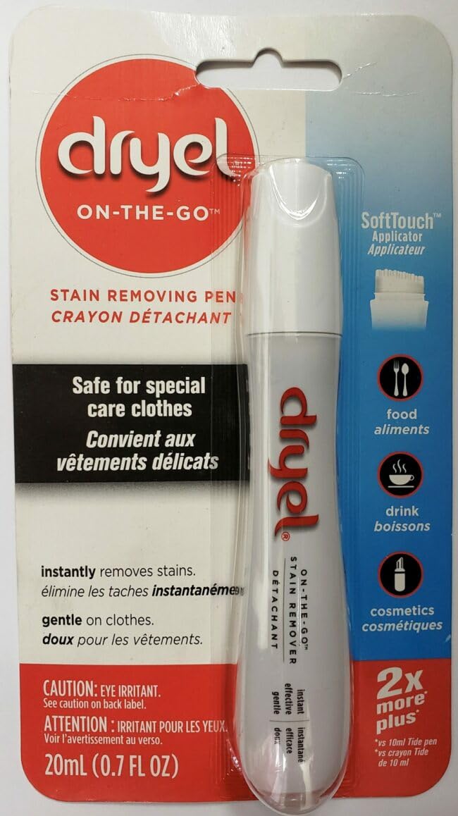 Dryel Dry-Clean Safe On-The-Go Stain Removal Pen for Clothes and Laundry, 20 ml - [size:0.7 Fl Oz (Pack of 1)]