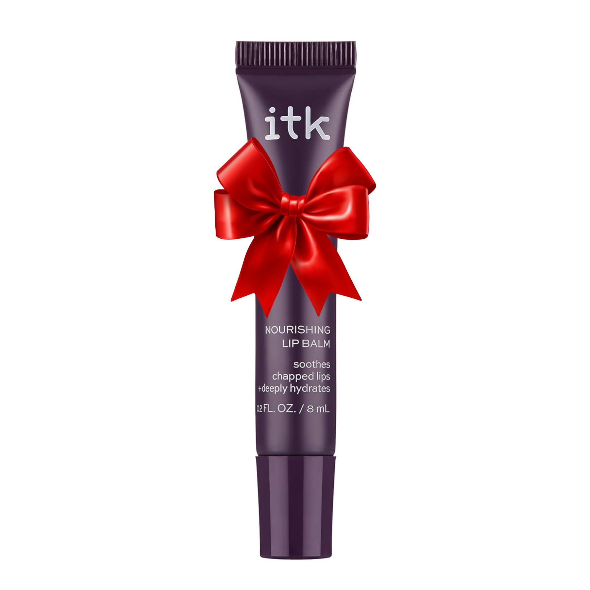 ITK Nourishing Lip Balm - Hydrate Dry, Chapped Lips with Shea Butter + Coconut Oil + Vitamin E - Moisturizes + Soothes Chapped Lips - Glossy, Fragrance Free, Clear, 0.2 Oz - [size:0.2 Fl Oz (Pack of 1),color:Purple]