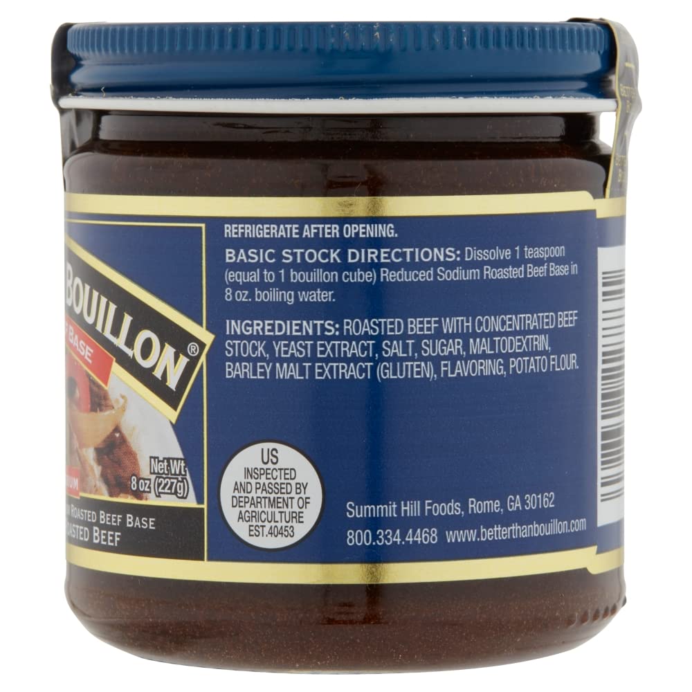 All Natural Reduce Sodium Beef Base 8oz - [size:8 Ounce (Pack of 1)]