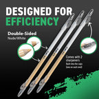 3PCS Tomb45 Precision Barber Pencil, Hairline Beard Trace Guide, Razor Trace with Sharpener - [size:1 Count (Pack of 3),color:White]