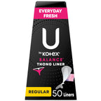 U by Kotex Balance Daily Panty Liners for Thongs, Wrapped, Light Absorbency, Regular Length, 50 Count (Packaging May Vary) - [size:50 Count]