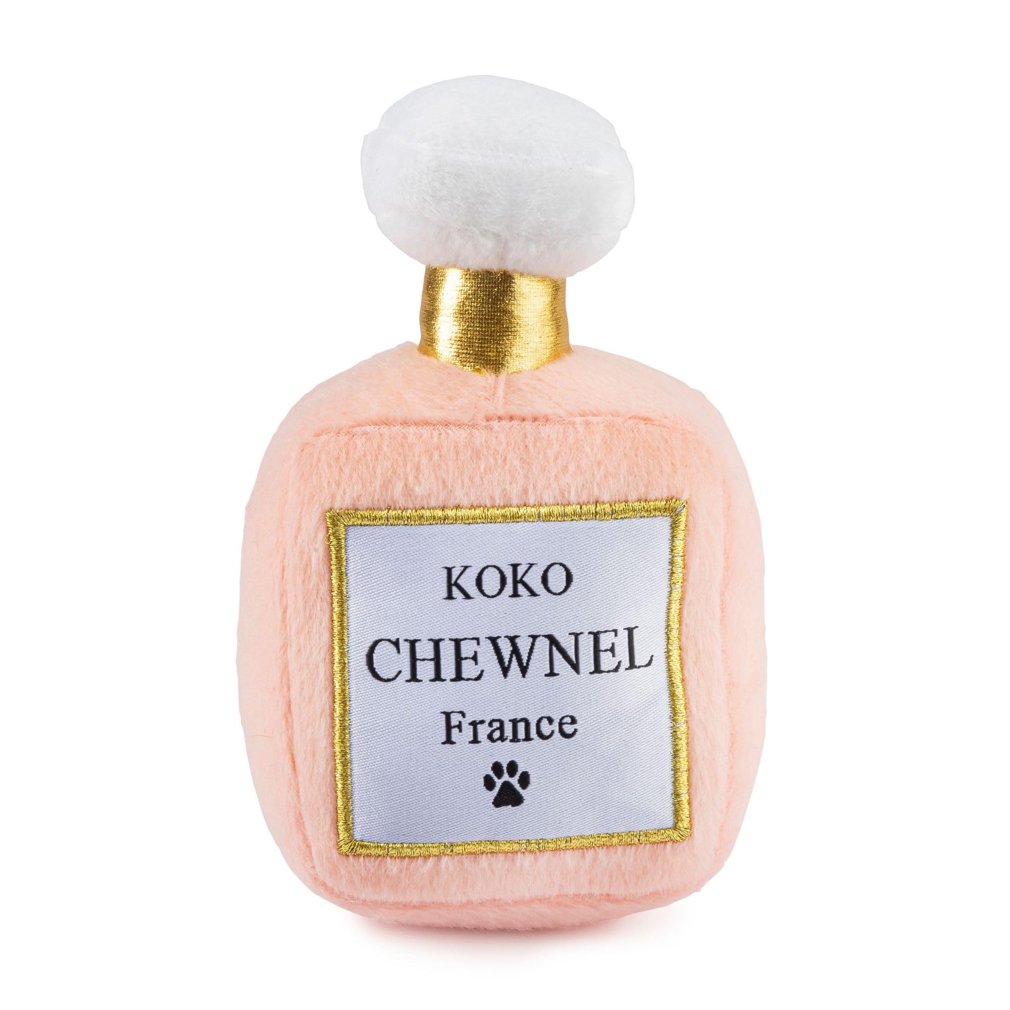 Dog Diggin Designs Runway Pup Collection | Unique Squeaky Parody Plush Dog Toys – Fashion Accessories - [size:Large,color:Koko Chewnel]