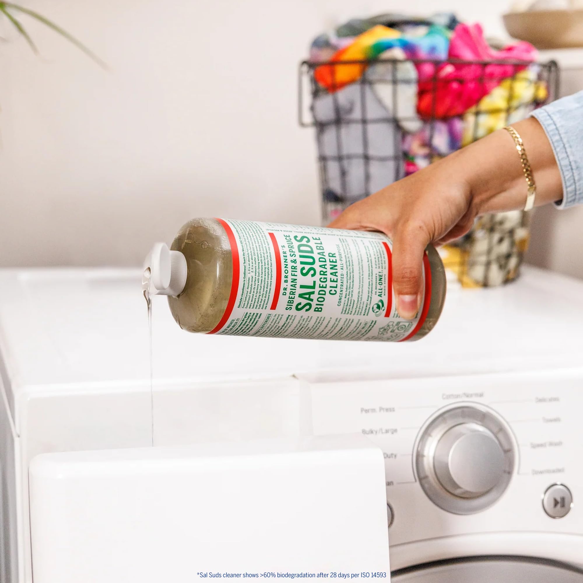 Dr. Bronner's - Sal Suds Biodegradable Cleaner (32 oz) - All-Purpose, Pine Cleaner for Floors, Laundry and Dishes, Concentrated, Cuts Grease and Dirt, Powerful Formula - [size:32 Fl Oz (Pack of 1)]