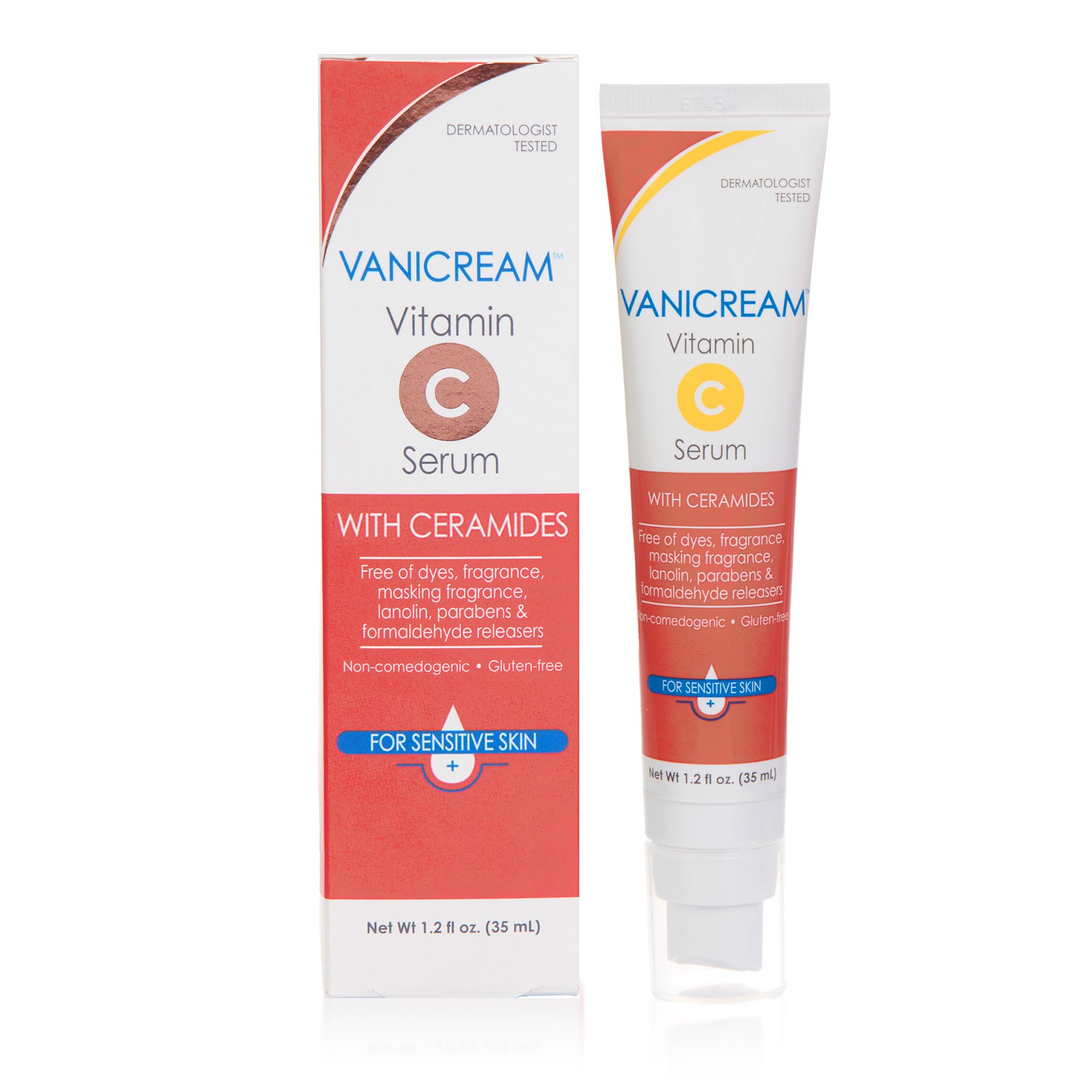 Vanicream Vitamin C Serum, 1.2 Fl Oz, Formulated without Common Irritants for Sensitive Skin, Milky and Lightweight Brightening Serum, Hydrates & Boosts Glow, Dermatologist-Tested - [size:1.2 Fl Oz (Pack of 1),color:White]