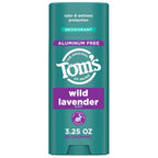 Tom’s of Maine Wild Lavender Aluminum Free Natural Deodorant For Women & Men | Goes on Clear | Odor & Wetness Protection | Naturally Derived and Moisture-Locking Ingredients | 3.25 oz - [size:3.25 Ounce (Pack of 1)]