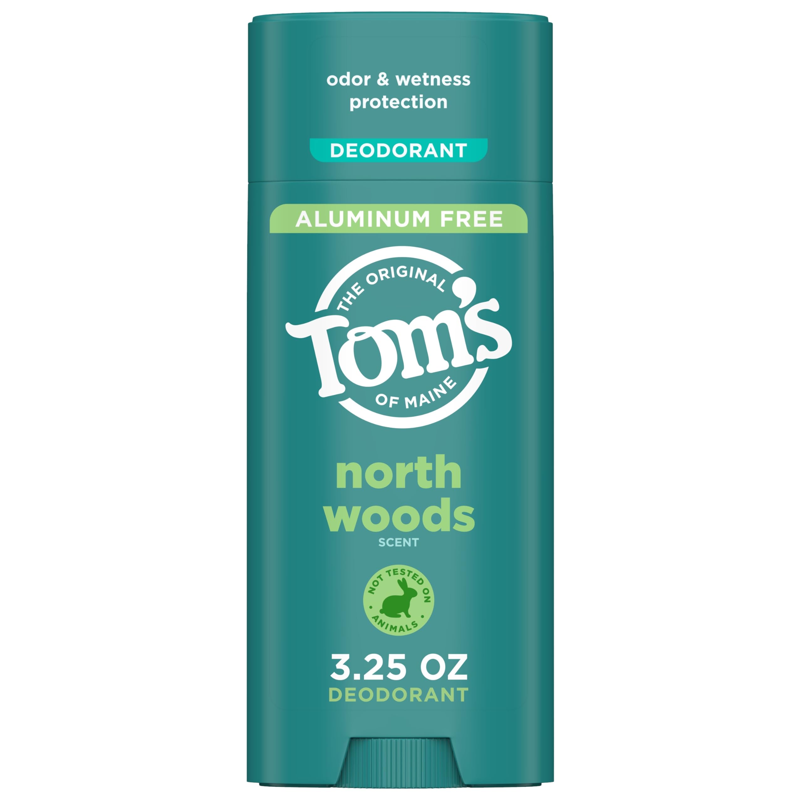 Tom’s of Maine North Woods Aluminum Free Natural Deodorant For Women & Men | Goes on Clear | Odor & Wetness Protection | Naturally Derived and Moisture-Locking Ingredients | 3.25 oz - [size:3.25 Ounce (Pack of 1)]