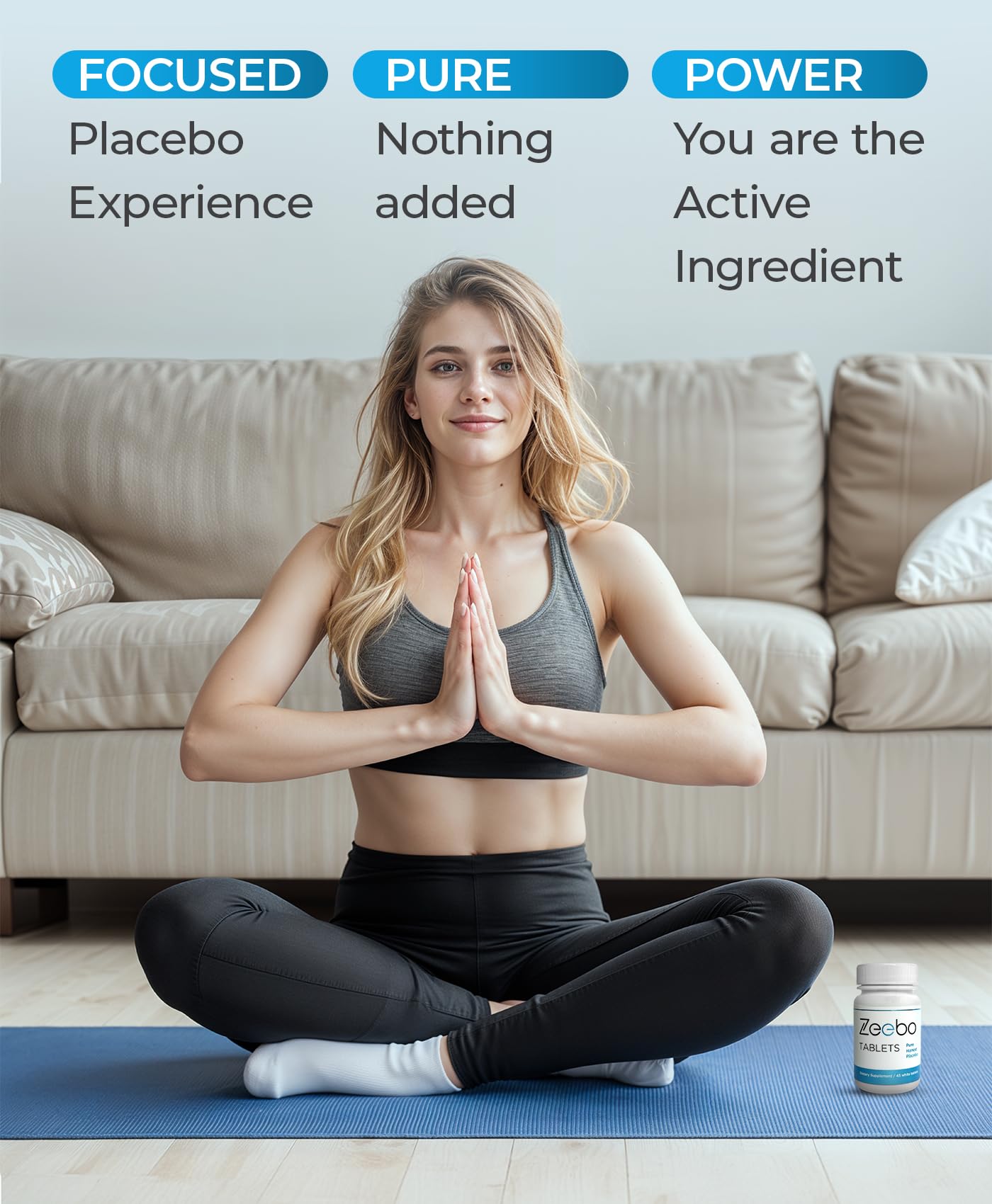 Zeebo Placebo Pills - Choose Tablet or Capsule Form (Tablets) - [size:Tablets]