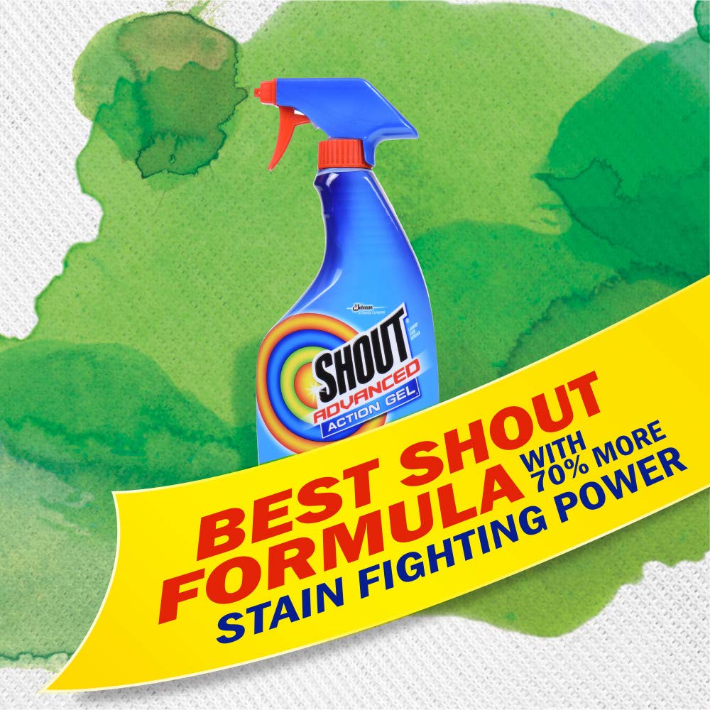 Shout Advanced Laundry Stain Remover Gel for Clothes Laundry, Breaks down stubborn, dried-in, and tough stains - 22oz Spray - [size:22 Fl Oz (Pack of 1)]