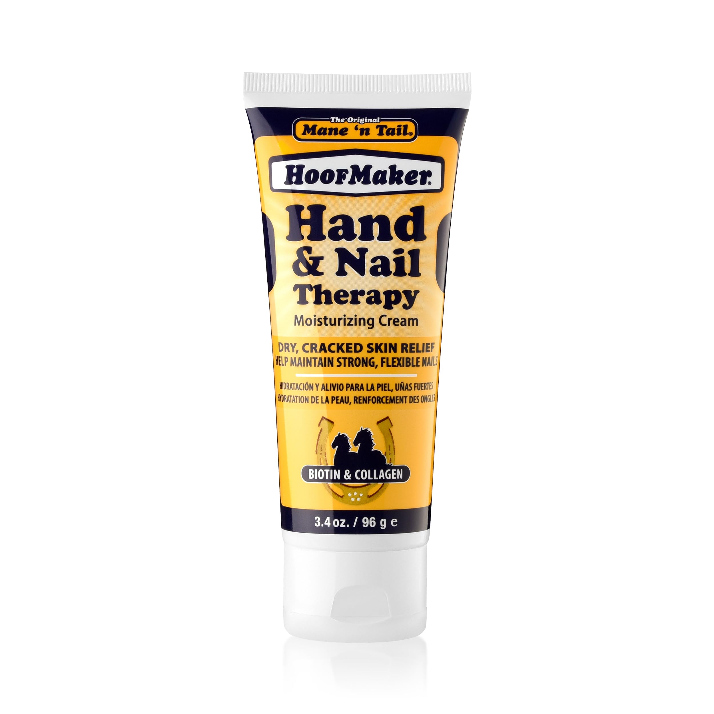 Mane 'n Tail Hoofmaker Hand & Nail Therapy 3.4 oz with biotin, Collagen, and Allantoin That Strengthen and Soften Skin Contains shea Butter & Fragrance Free - [size:3 Ounce (Pack of 1),color:White]