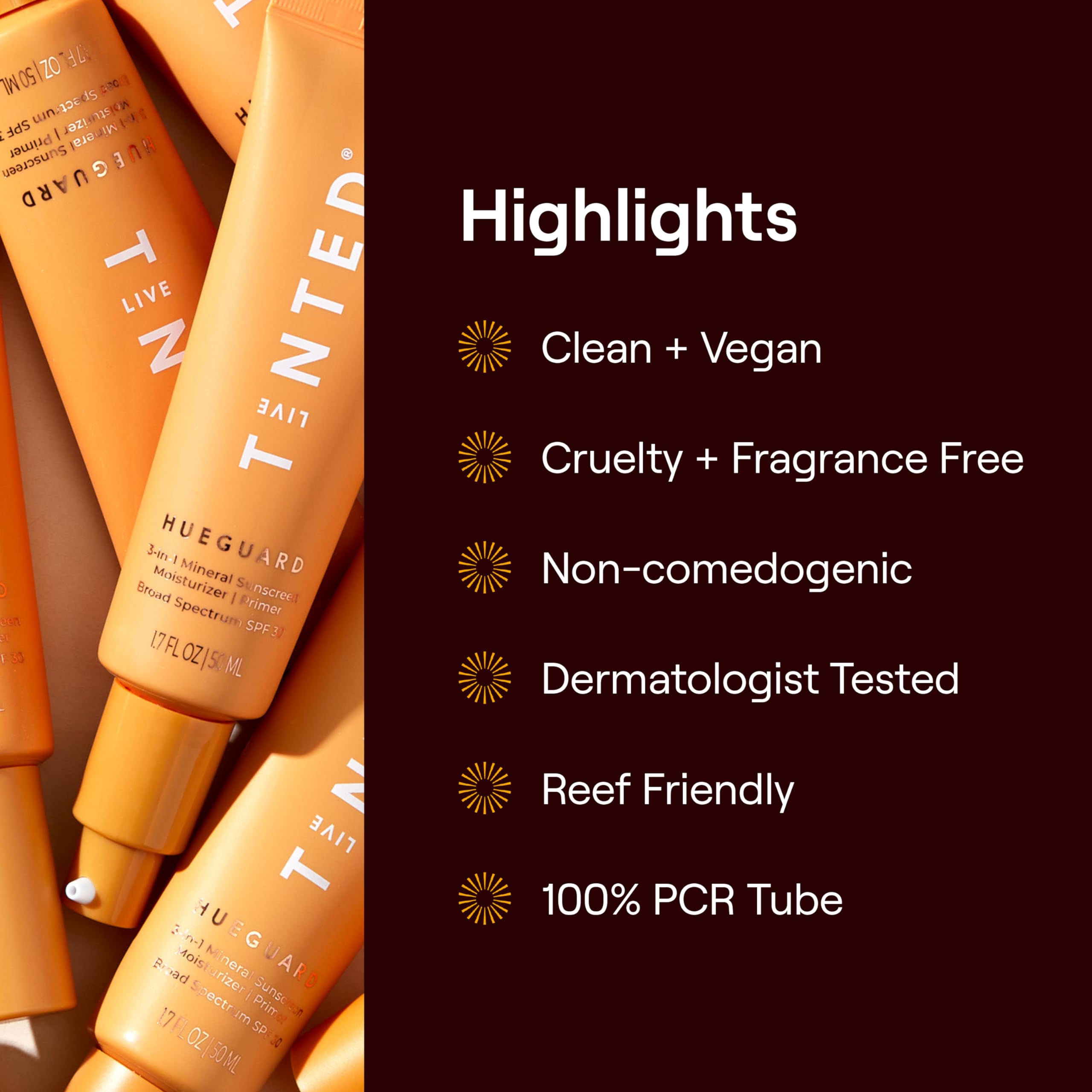 Live Tinted Hueguard® Mini 3-in-1 Mineral Sunscreen, Moisturizer, & Primer for Face and Body - Hydrate and Protect the Skin Year Round - SPF 30 to Protect Against UVA/UVB Rays, 0.5 Fl Oz - [size:0.5 Fl Oz (Pack of 1)]