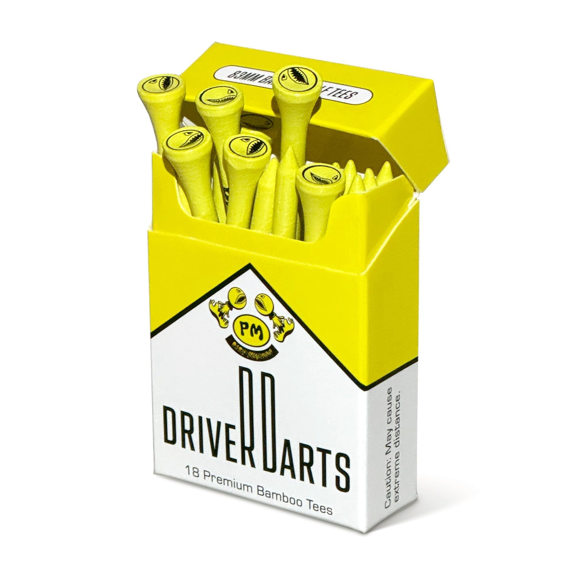 Driver Darts by P*ss Missile, Premium Bamboo Wood Golf Tees, 18 Count, 3.25" (83mm) Tee Length - Iconic Packging Style and Cool Organization - Fun Gift Ideas for Golfers - [size:1 Pack,color:Driver Darts (3.25")]