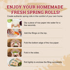 52USA Rice Paper, 1 Pack, 34 Sheets, Gluten-Free Wonton Wrappers, Vegan, Low Carb, Vietnamese Rice Wraps (Round, 22cm) - [size:Pack of 1 (34 Sheets)]