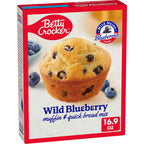 Betty Crocker Wild Blueberry Muffin and Quick Bread Mix, Wild Maine Blueberries Inside, 16.9 oz - [size:16.9 ounce (Pack of 1)]