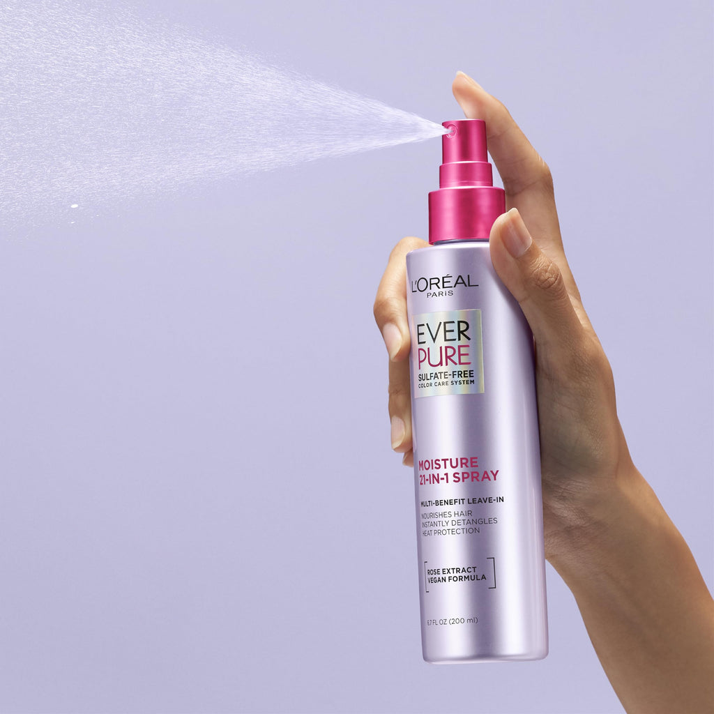 L'Oreal Paris Sulfate Free Moisture 21-in-1 Leave-In Conditioner for Dry Hair, EverPure, 6.7 fl oz - [size:6.7 Fl Oz (Pack of 1)]