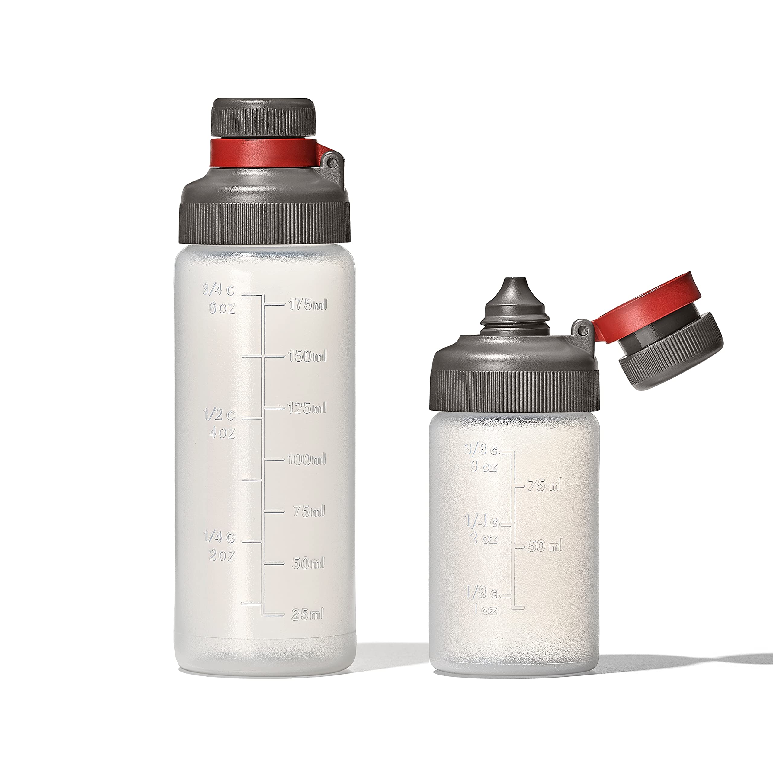 OXO Outdoor Leakproof Squeeze Bottle Set - [size:3 oz & 6 oz,color:Clear]