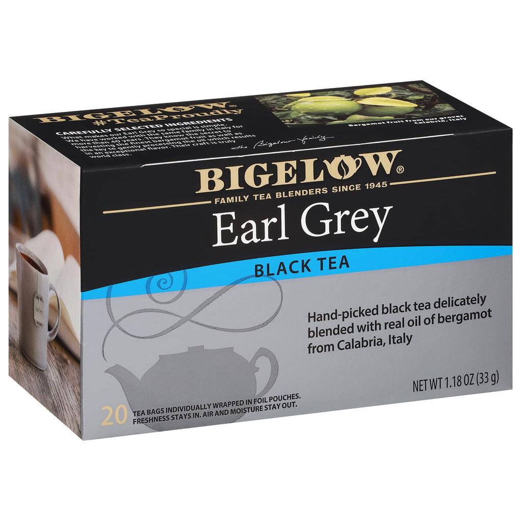 Bigelow Tea Earl Grey Black Tea, Caffeinated Tea, 20 Total Tea Bags (Pack of 1) - [size:20 Count (Pack of 1)]