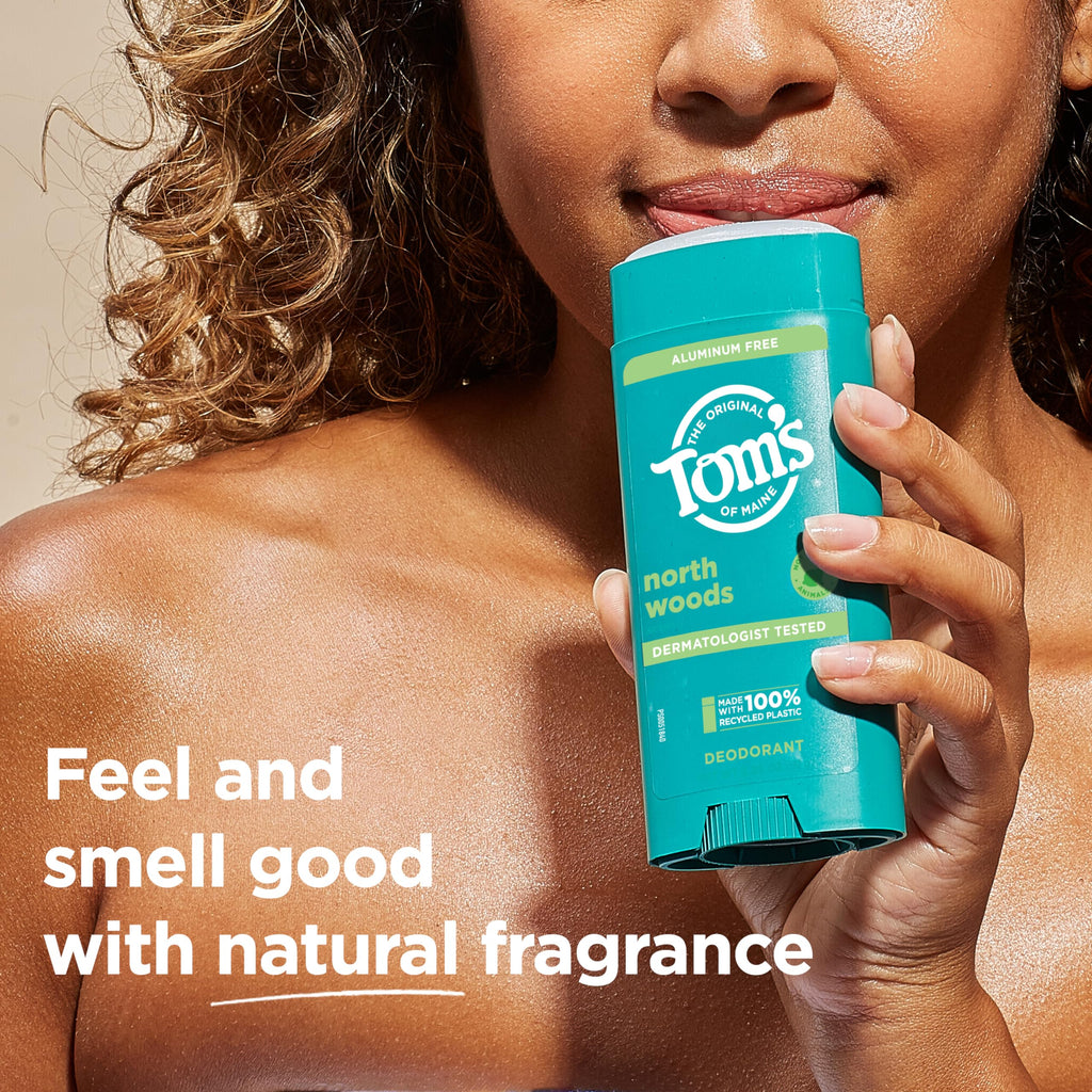 Tom’s of Maine North Woods Aluminum Free Natural Deodorant For Women & Men | Goes on Clear | Odor & Wetness Protection | Naturally Derived and Moisture-Locking Ingredients | 3.25 oz - [size:3.25 Ounce (Pack of 1)]