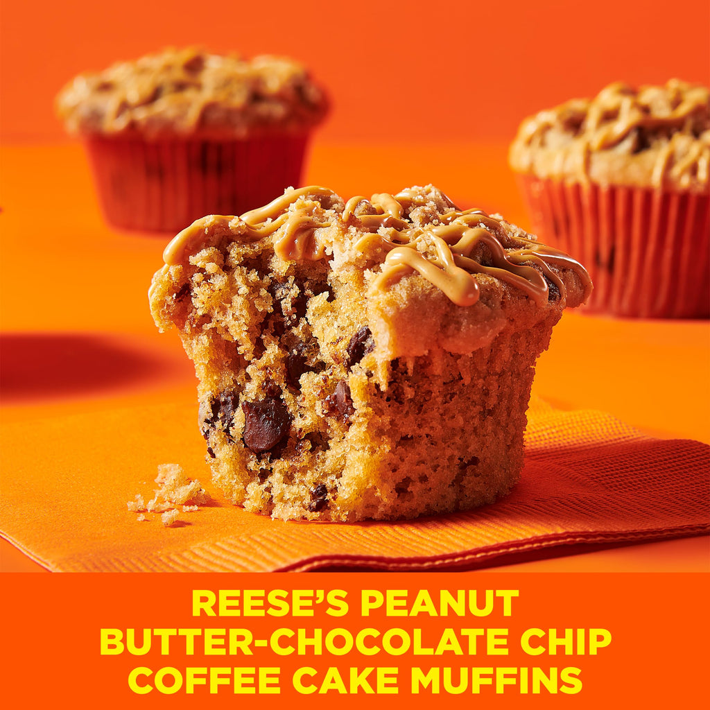 Betty Crocker REESE'S Peanut Butter Coffee Cake Mix, Made with REESE's Mini Peanut Butter Chips, Holiday Baking, 14.2 oz - [size:14.2 Ounce (Pack of 1)]