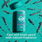 Tom’s of Maine Wild Lavender Aluminum Free Natural Deodorant For Women & Men | Goes on Clear | Odor & Wetness Protection | Naturally Derived and Moisture-Locking Ingredients | 3.25 oz - [size:3.25 Ounce (Pack of 1)]